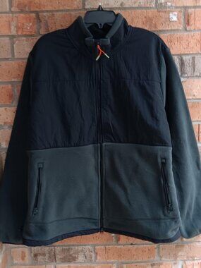 Ozark Trail Men's Mixed Media Fleece Jacket Full Zip Pockets Evergreen Size 3XL